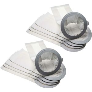 10x Vacuum Cleaner Bag compatible with Nilfisk gd 10 Back Vacuum Cleaner - Paper, 43.5 cm x 17.9 cm, Grey, White - Vhbw