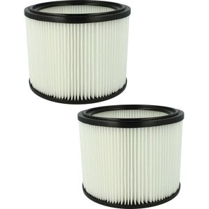 2x Filter Element compatible with Nilfisk Aero 21-21 pc, 21- 01 pc inox, 21-01 pc, 20 Wet/Dry Vacuum Cleaner - Vhbw