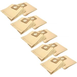 50x Vacuum Cleaner Bag compatible with Progress Diamant 6108, 6109, 7100, 7101, 7102, 7103 Vacuum Cleaner - Paper, 26 cm x 22 cm, Sand-Coloured - Vhbw