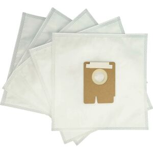 5x Vacuum Cleaner Bag compatible with Hoover H63, Freespace, H58, H64, H69 Vacuum Cleaner, Microfleece, 27.6 cm x 26.6 cm, White - Vhbw