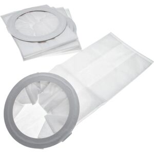 5x Vacuum Cleaner Bag compatible with Nilfisk Back Vac 10 Vacuum Cleaner, Microfleece, 17.75 cm x 44.85 cm, White - Vhbw