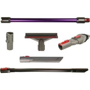 6-Part Vacuum Cleaner Accessory Set compatible with Dyson Refurbished V7 handheld Trigger Purple - Vhbw