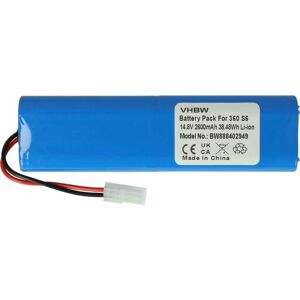 Vhbw - Replacement Battery compatible with Qihoo 360 S6 Home Cleaner (2600mAh, 14.8 v, Li-ion)