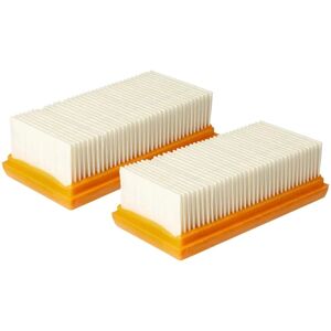 Set 2x Flat-Fold Filter compatible with Nilfisk Attix 33-2L ic Mobile Vacuum Cleaner - Motor Cooling Air Filter - Vhbw