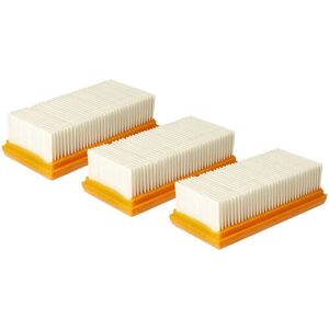 Vhbw - Set 3x Flat-Fold Filter compatible with Nilfisk Attix 33-2L ic Mobile Vacuum Cleaner - Motor Cooling Air Filter