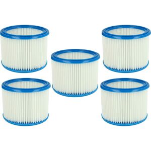 Set 5x Replacement Filters compatible with wap Attix 30-21 / pc / xc, 350-01, 360-11, 360-21 Wet and Dry Vacuum Cleaner - Cartridge Filter - Vhbw