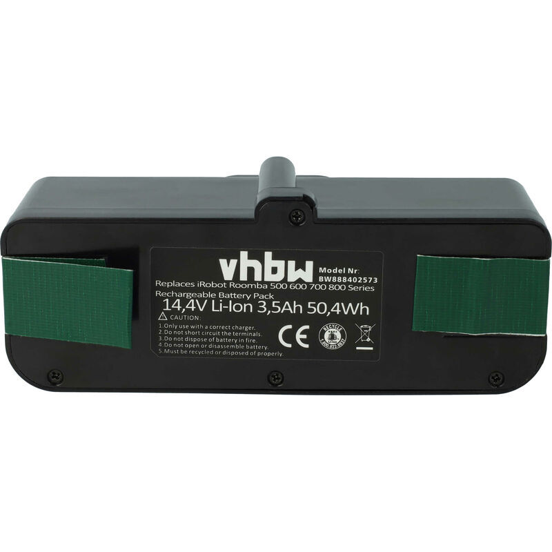 Replacement Battery compatible with iRobot Roomba 680, 681, 695, 677, 685, 690, 691, 696 Vacuum Cleaner (3500mAh, 14.4 v, Li-ion) - Vhbw