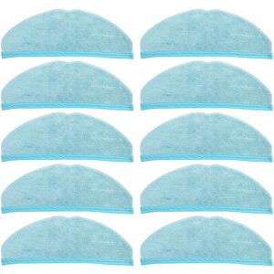 Tlily - 10 Pcs Mop Cloth Pads for Conga 8090 Ultra / 9090 ai Robot Vacuum Cleaner Parts Microfiber Rags