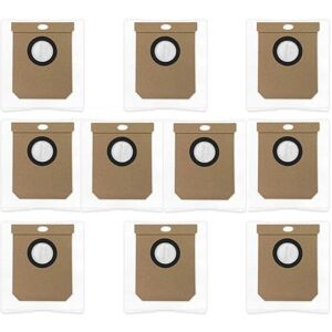 Tlily - 10PCS for Conga Home Roidmi eve cc / Conga 10000 8090 Ultra 9090 ai / Eufy L50 L60 SES/Everybot Q5 / Haier H9+ Dust Bags