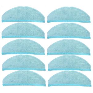 Tlily - 10PCS Suitable for Cecotec Conga 8090 9090 Sweeping Robot Accessories Mop Cleaning Rag