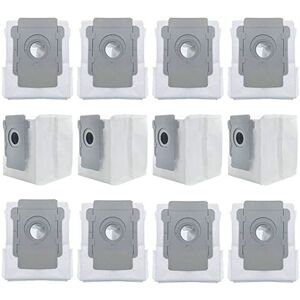 TLILY 12 Pack Vacuum Bags Compatible for iRobot Roomba i7 Plus i7+ (7550) i3+ (3550) i4 Clean Base Automatic Dirt Disposal Bag