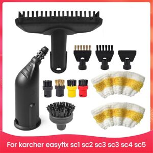 Tlily - 12PCS for Easyfix SC1 SC2 SC3 SC4 SC5 Steam Cleaner Accessories Round Brush Set Nozzle Replacement Parts