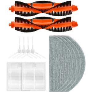Tlily - 12PCS for Robot Vacuum E10/12 Main Side Brush Filter Mop Cloth