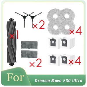 Tlily - 13 Pcs for E30 Ultra Roller Side Brush hepa Filter Mop