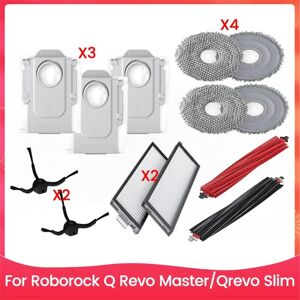 Tlily - 13PCS Brush Filter Dust Bag and Mop Cloth Kit for Qrevo Master Slim Vacuum Cleaner Replacement Parts