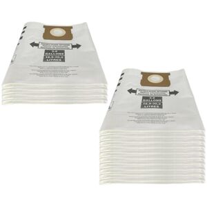 TLILY 14 Pcs Universal Dry Vac Dust Bag 5 to 8 Gallon Vacuum Cleaners for Shop Vac 5-8 Gallon Ridgid vf Dust Bags
