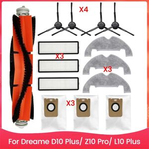 TLILY 14PCS Brush Dust Bag Filter and Mop Cloth Set for D10 Plus Z10 Pro L10 Vacuum Cleaner Replacement Parts