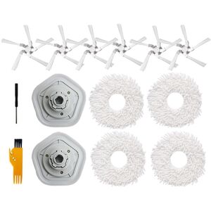 Tlily - 14Pcs For Dreame W10/W10 Pro Robot Vacuum Cleaner Washable Mop Cloth Side Brush Cleaning Brush Replacement Spare Parts