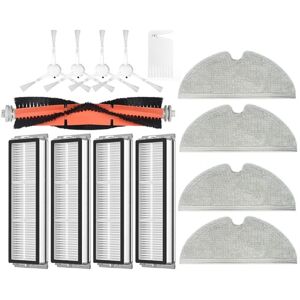 Tlily - 14PCS for Xiaomi Mijia 1C 2C 1T Mi Robot Vacuum Mop Dreame F9 Vacuum Cleaner Parts Filter Main Side Brush Mop Cloth