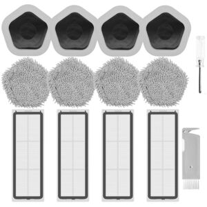 Tlily - 14Pcs Washable hepa Filter Mop Cloth and Mop Holder for XiaoMi Dreame Bot W10 & W10 Pro Robot