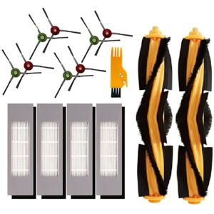 Tlily - 15Pcs for Ecovacs Deebot ozmo 920 950 T5 T8 T9 Series Robot Vacuum Cleaner Main Side Brush hepa Filter Accessories Kit