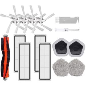 Tlily - 15Pcs Parts Kit for XiaoMi Dreame Bot W10&W10 Pro Robot Vacuum Cleaner Main Side Brush Filter Mop Cloth and Mop Holder a