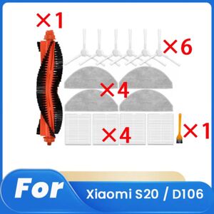 Tlily - 16 Pcs for S20 / D106 Sweeping Robot Accessories Cleaner Parts Replacement Main Side Brush Mop Filter Set