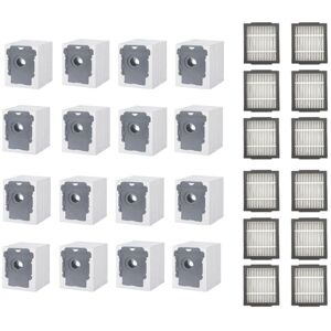 TLILY 16Pack Vacuum Bags & 12Pack hepa Filter Replacement Parts for I7 I7+ I1 I3 I3+ I4 I4+E5 E6