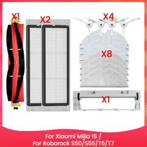 Tlily - 16PCS Brush Filter and Mop Cloth for 1S S50 S55 T6 T7 Vacuum Cleaner Replacement Parts