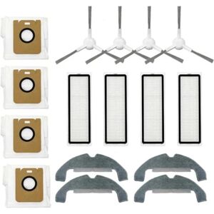 TLILY 16PCS Replacement Spare Parts for Bot D9 Plus RLD11GD Robot Vacuum Side Brush Hepa Filter Mop Cloth Rag Dust Bag