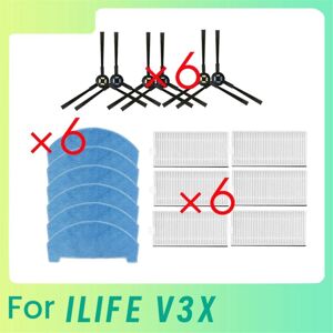 Tlily - 18 Pcs Side Brush Mop Filter for V3X Sweeping Robot Cleaner