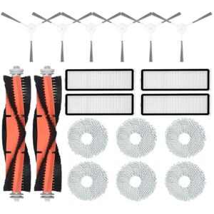 Tlily - 18PCS for Xiaomi Robot Vacuum S10+ /S10 Plus Vacuum Cleaner Main Side Brush Hepa Filter Mop Rag Cloth Parts Accessories