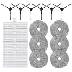 Tlily - 18PCS Replacement Spare Parts for Uwant U200 / U200 Pro Robot Vacuum Cleaner Side Brush Hepa Filter Mop Cloth