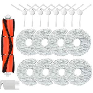 Tlily - 18Pcs Replacement Spare Parts Kit for Dreame S10 S10 Pro Vacuum Robot Vacuum Cleaner Washable Main Side Brush Mop Cloth