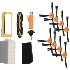 Tlily - 18Pcs Side Brush Main Frame Cover Caster Wheel Filter for 600 601 605 710 N79 N79S Vacuum Cleaner Spare Parts