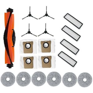 TLILY 19 Pcs for M30 D102 Vacuum Cleaner Accessories Main Side Brush Mop Filter Dust Bags