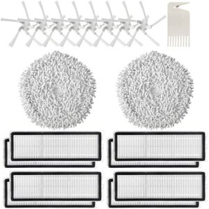 Tlily - 19 Pcs Replacement Parts for W10 Pro Robot Vacuum Cleaner Accessories Mop Cloth Side Brush Hepa Filter