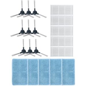 Tlily - 19Pcs Replacement Parts For Midea R1-L083B/R1-L085B Robot Vacuum Cleaner Washable Side Brush Mop Cloth hepa Filter a