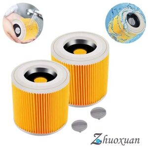 ALWAYSH 2 Pack Cartridge Filter for Kärcher WD3 Premium, WD2, WD3, WD3P, MV2, MV3 - WD3 Filter - Replacement Filter for Kärcher 6.414-552.0/64145520 Cisea