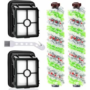 Héloise - 2 Pack Replacement Filters and 2 Pack Multi-Purpose Pet Brush Rolls Bissell Crosswave 3-in-1 Pet Vacuum Cleaner for Bissell CrossWave 1866