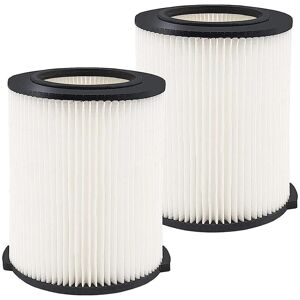 Tlily - 2 Pack Wet/Dry Vacuum Filter VF4000 for Ridgid Vacs 5-20 Gallon, VF4000 Filter Replacement for Husky 6-9 Gallon Vacuum