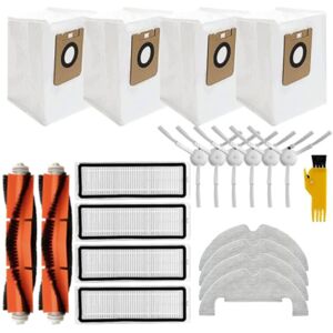 Tlily - 21PCS Accessories Kit for Xiaomi Dreame Bot D10 Plus RLS3D Robot Vacuum Main Side Brush Hepa Filter Dust Bag Mop Rag