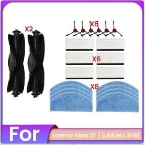 Tlily - 22PCS Brush Filter and Mop Cloth Set for Mars 01 SL68 Vacuum Cleaner Replacement Parts