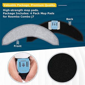 Tlily - 22PCS Replacement Parts for iRobot Roomba Combo J7+ Vacuum Cleaner Rubber Brushes Filter Side Brush Mop Cloth Dust Bag