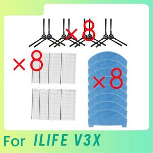 Tlily - 24 Pcs Side Brush Mop Filter for V3X Sweeping Robot Cleaner
