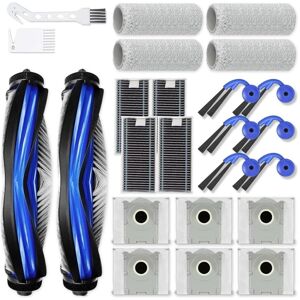 TLILY 24PCS Accessories Kit for X9 Pro Omni/X9 Vacuum Parts Main Side Brush Dust Bag Roller Rag Filter