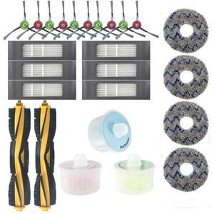 TLILY 25Pcs Main Side Brush Filter Mop Cloth for T10 Turbo Robot Vacuum Cleaner Home Cleaning Parts Replacement