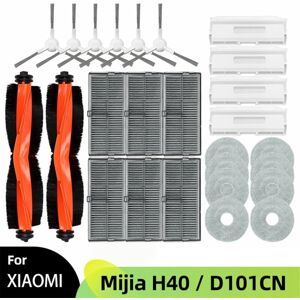 TLILY 26PCS for H40 / D101CN Robot Vacuums Cleaner Accessories Main Side Brush Filter Wipe Cloths Dust Bag