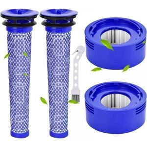 Cyslmuk - 2Pcs Filter for Dyson V7 V8, Filter for Dyson V8 V7 Battery Vacuum Cleaner Motor Head Filter Set with Cleaning Brush
