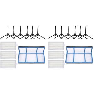 Tlily - 2X Filter Side Brushes Replacement Parts Set for V3 V3S V5 V5S Pro Robot Vacuum Cleaner Accessories